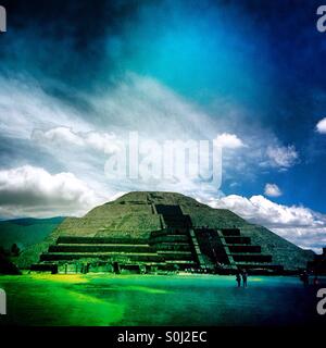 Die Pyramide des Mondes in Teotihuacan, Mexiko Stockfoto