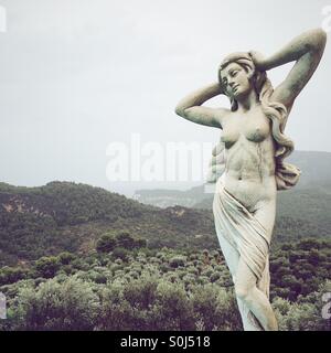 Statue der Venus, Cas Xorc, Sóller, Mallorca, Spanien Stockfoto