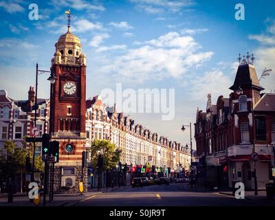 Der Uhrturm in Crouch End Stockfoto