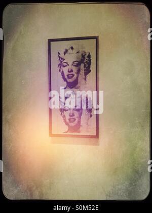 Andy Warhols Marilyn Monroe im Rahmen Stockfoto