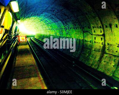 DLR-Tunnel unter der Themse Stockfoto