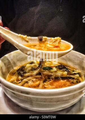 Chinesische scharf-saure Suppe Stockfoto