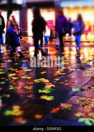 Regentag im Herbst England UK Stockfoto