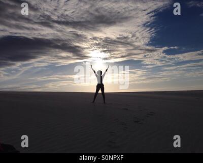 In der Nähe von Sonnenuntergang in Lencois Maranhenses National Park Stockfoto