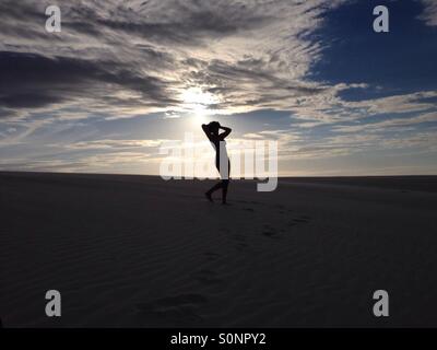 In der Nähe von Sonnenuntergang in Lencois Maranhenses National Park Stockfoto