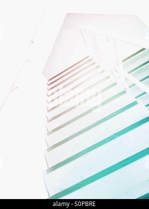 Evakuierung-Treppe im Inneren eines Bürogebäudes Stockfoto