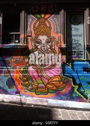 Melbourne Street Art, die Gassen, Melbourne, Australien Stockfoto