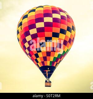 Fahrt mit dem Heißluftballon Stockfoto