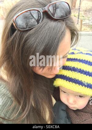 Mutter und Sohn Stockfoto