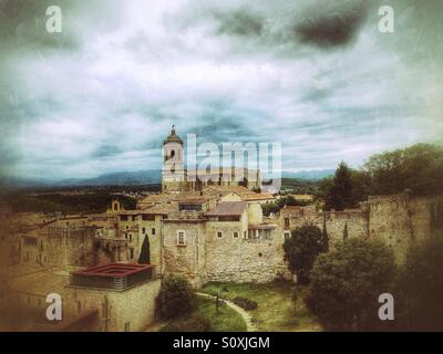 Blick auf die Stadt Girona, Spanien Stockfoto