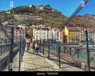 St Laurent Brücke Grenoble Frankreich Stockfoto