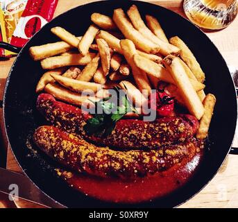 Deutsche Wurst Stockfoto