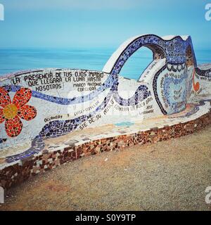 Mosaik Bank im Parque del Amore, Lima, Peru Stockfoto