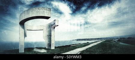 Panoramablick über die Laudatio des Horizonts in Gijón, Asturien - Spanien Stockfoto