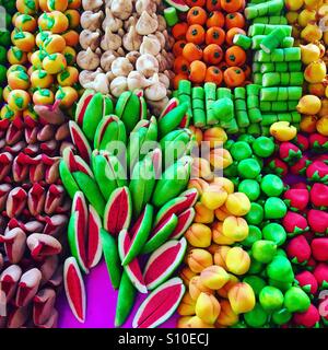 Marzipan in Straßenstand in Mexiko-Stadt Stockfoto