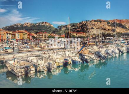 Cassis Harbour Frankreich Stockfoto