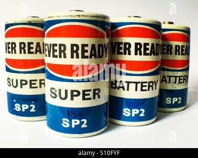 1960er Jahren bereit je SP2 Super Batterien. Stockfoto