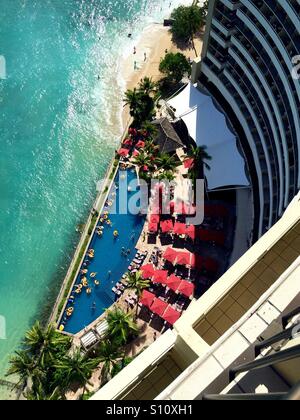 Hotel in Waikiki Stockfoto