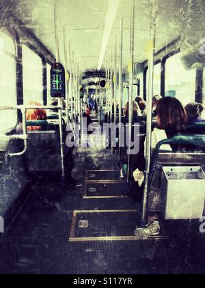 Straßenbahn in Helsinki Stockfoto