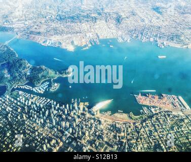 Luftaufnahme von Vancouver, British Columbia, Kanada. Stockfoto