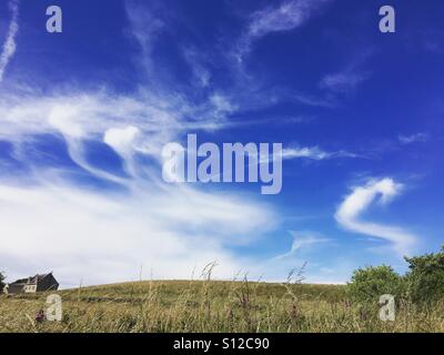 Yorkshire Scout Deich Skyscape Stockfoto