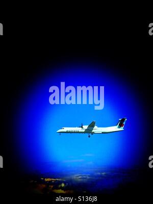 Landung am Calgary International Airport Stockfoto