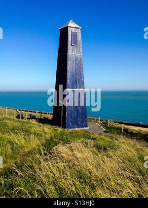 Obalisk bei Samphire Hoe, Kent Stockfoto