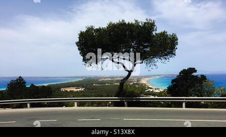 Panoramablick auf Formentera Stockfoto