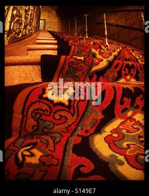 Teppich Treppe Stockfoto