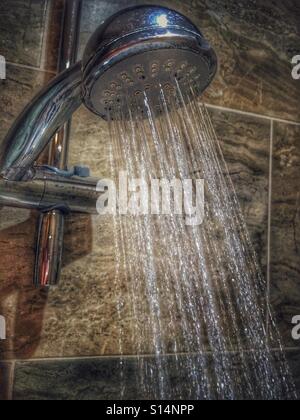 Dusche, fließendes Wasser Stockfoto