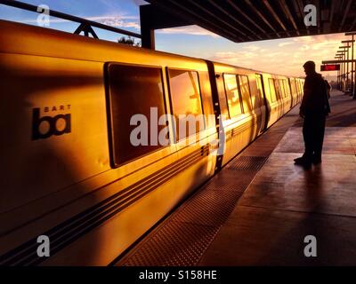 Bay Area Rapid Transit Zug Stockfoto