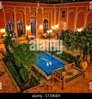 Iranische Traditionshotel in Yazd Stadt Stockfoto