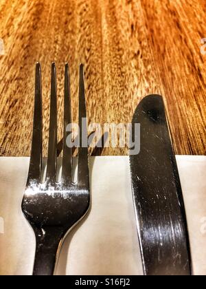 Messer und Gabel. Stockfoto