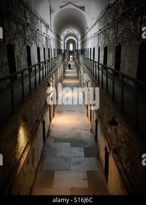 Eastern State Penitentiary Zellenblock Stockfoto