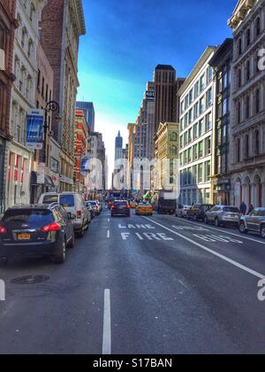 Straße in New York City, SoHo, USA, Amerika Stockfoto