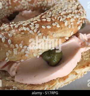 Bagel Räucherlachs Stockfoto