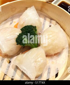 Chinesische Dim-Sum-Shrimps Dumplings (Har Gao) Stockfoto