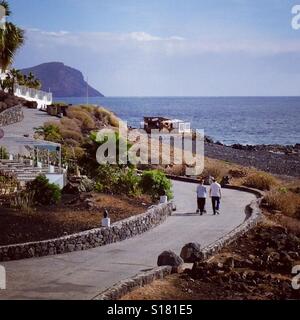 Küstenweg in Golf Del Sur, Teneriffa. Stockfoto