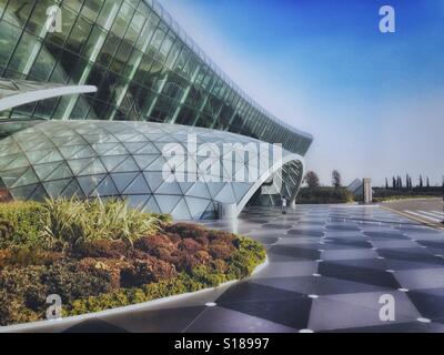 Haydar Aliyev Flughafen Eingang in Baku, Aserbaidschan Stockfoto