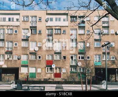 Mehrfamilienhaus, Wroclaw, Polen Stockfoto