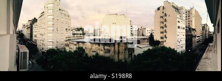 Panoramablick im Viertel San Telmo, Buenos Aires Stockfoto