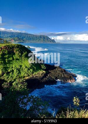 Klippen auf Kauai Stockfoto