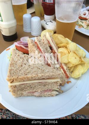 Mittagessen, Essen, Sandwich, Chips, snack Stockfoto