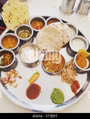 Gujarati Thali-Indian food Stockfoto