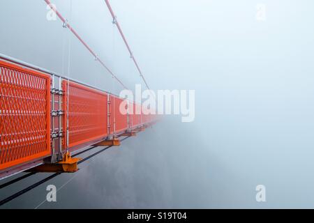 Abenteuerbrücke Wolke im Wolchulsan National Park, Südkorea Stockfoto