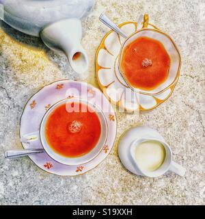 Zwei Tassen Tee. Stockfoto
