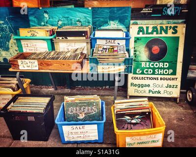 Alans Datensatz und CD-shop Stockfoto