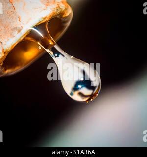 Wasser Tropfen Makroaufnahme Stockfoto