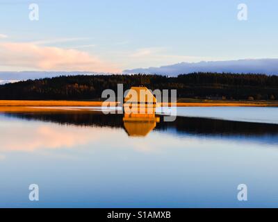 Goldene Stunden im Kielder Water, Northumberland Park, England Stockfoto