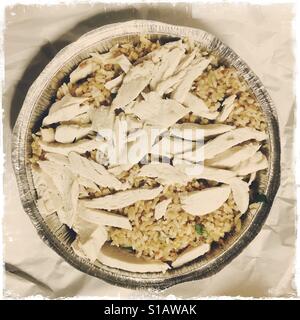 Huhn gebratener Reis Stockfoto